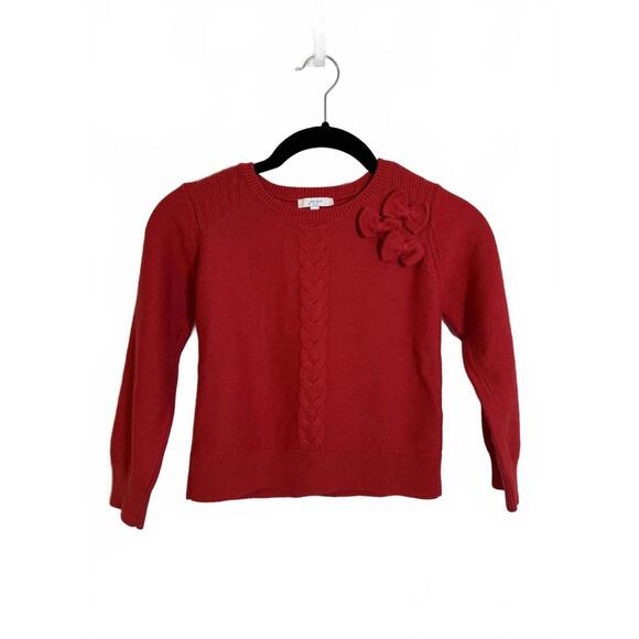 Jacadi Paris Girls Red Knit Sweater – Size 6 (116cm) - Picture 2 of 6